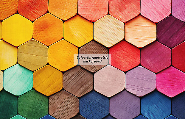 PSD 편집이미지 백그라운드 사람없음 목재 컬러풀 질감 육각형 기하학 지오메트릭 이미지편집 편집실사 도형 나무 컬러 무늬 재료 CG 파일형식