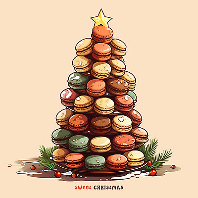 PSD 열매 별 일러스트 나뭇잎 디저트 쟁반 사람없음 컬러풀 크리스마스트리 쌓기 가득함 마카롱 나무모양 국내일러스트 자연요소 모양 식물 음식 컬러 잎 크리스마스 모션 파일형식