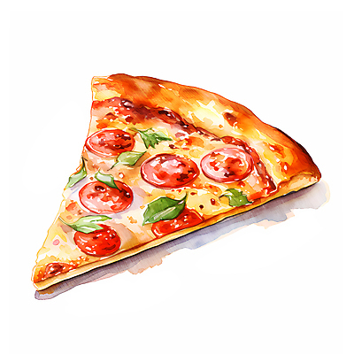 JPG 일러스트 수채화 패스트푸드 서양음식 사람없음 한조각 조각피자 국내일러스트 AI일러스트 AI콘텐츠 1 음식 피자 인스턴트 파일형식