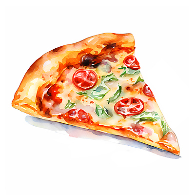 JPG 일러스트 수채화 패스트푸드 서양음식 사람없음 한조각 조각피자 국내일러스트 AI일러스트 AI콘텐츠 1 음식 피자 인스턴트 파일형식