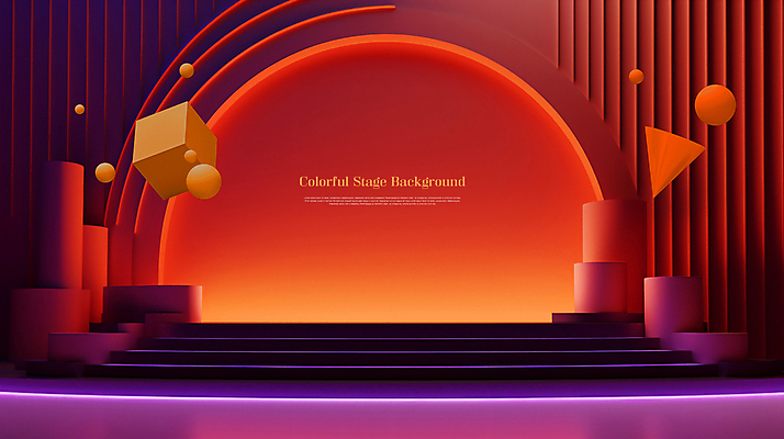 도형 PSD 편집이미지 디자인 백그라운드 사람없음 빨간색 보라색 공간 무대 입체 단상 포디움 이미지편집 컬러 파일형식