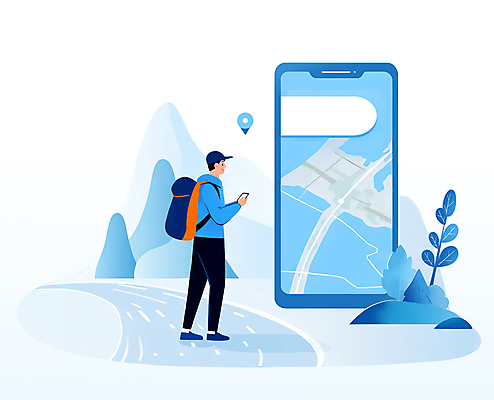 전신 PSD 남자 도로 여행 일러스트 산 안내 한명 들기 성인 파란색 스마트폰 여행객 행선지 위치 약도 길찾기 네비게이션 성인남자한명만 국내일러스트 1 길 컬러 지도 교통시설 모션 사람 핸드폰 스마트기기 남자한명만 성인남자만 파일형식