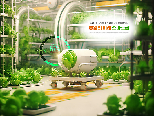 PSD 편집이미지 밭 농업 채소 미래 기술 실내 사람없음 농장 농사 기계 시설 기술혁신 드론 로딩 스마트팜 이미지편집 산업 컨셉 내부 혁명 파일형식