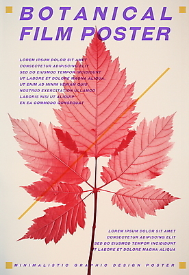 PSD 식물 포스터 낙엽 잎 일러스트 나뭇잎 타이포그라피 사람없음 그래픽 빨간색 빈티지 분위기 인쇄 판화 국내일러스트 문자 컬러 컨셉 미술 파일형식