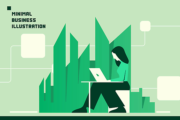 전신 디자인 여자 일러스트 비즈니스 한명 앉기 성인 초록색 금융 노트북 타이핑 업무 비즈니스우먼 심플 얼굴없음 성인여자한명만 미니멀 국내일러스트 AI파일 1 컬러 모션 사람 경제 전자제품 작업 직장인 여자한명만 성인여자만 파일형식 벡터