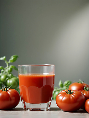 JPG 편집이미지 음료 잎 토마토 나뭇잎 잔 건강 사람없음 빨간색 주스 신선 디지털합성 토마토주스 편집소스 편집실사 AI포토 AI콘텐츠 식물 식기 컬러 채소 야채주스 CG 파일형식