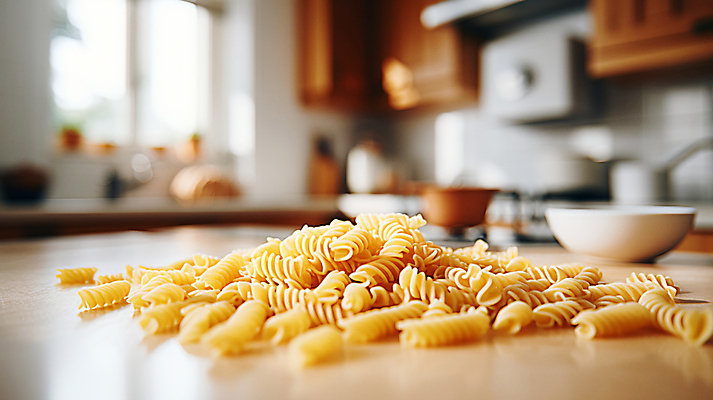 JPG 편집이미지 그릇 음식 식재료 파스타 요리 사람없음 아웃포커스 주방 냄비 디지털합성 음식준비 파스타면 핸드메이드 홈메이드 편집실사 AI포토 AI콘텐츠 식기 서양음식 촬영기법 면류 솥 CG 준비 만들기 파일형식