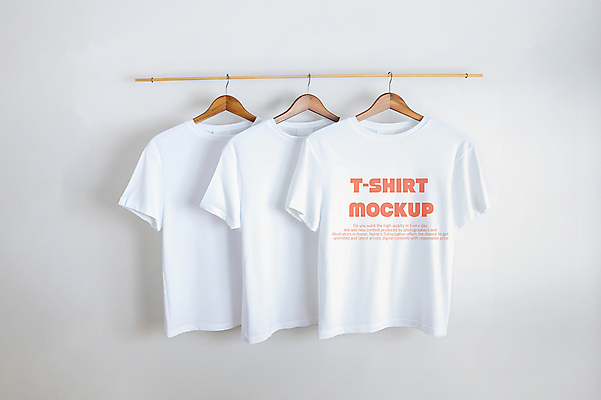 PSD 편집 편집이미지 티셔츠 타이포그라피 사람없음 반팔티셔츠 옷걸이 목업 편집소스 이미지편집 문자 셔츠 파일형식
