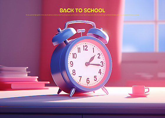 PSD 편집이미지 교육 시계 분홍색 창문 학교 사람없음 파란색 자명종 커피잔 오브젝트 탁상시계 이미지편집 커피 컬러 잔 알람 파일형식