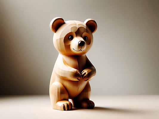 JPG 동물 편집이미지 조각 곰 사람없음 목재 조각상 피규어 디지털합성 편집소스 이미지편집 편집실사 AI포토 AI콘텐츠 나무 재료 포유류 조형물 미니어처 CG 파일형식