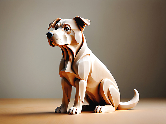 JPG 동물 편집이미지 조각 사람없음 목재 조각상 피규어 개 디지털합성 편집소스 이미지편집 편집실사 AI포토 AI콘텐츠 나무 재료 포유류 조형물 미니어처 CG 파일형식