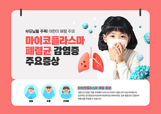 PSD 편집이미지 여자 어린이 의학 마스크 소녀 소년 여러명 한국인 긴급 허파 바이러스 질병 사회이슈 두통 입가림 박테리아 폐렴 발열 전염병 증상 어린이만 인후통 코랄 이미지편집 남자 컬러 다수 컨셉 사람 동양인 가림 호흡기관 파일형식