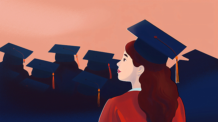 PSD 여자 교육 행복 일러스트 학사모 졸업 새출발 졸업생 한명 웃음 상반신 성인 빨간색 희망 졸업가운 대학교 성인여자한명만 국내일러스트 모자_잡화 1 감정 컬러 학교 새로움 표정 사람 가운 출발 여자한명만 성인여자만 파일형식