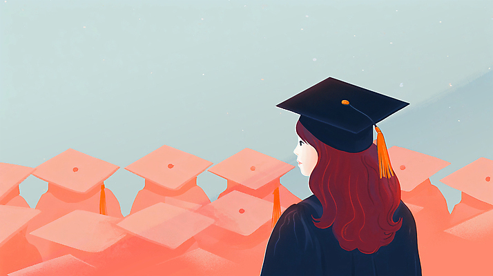 PSD 여자 교육 행복 일러스트 학사모 졸업 새출발 졸업생 한명 상반신 성인 희망 졸업가운 대학교 성인여자한명만 국내일러스트 모자_잡화 1 감정 학교 새로움 사람 가운 출발 여자한명만 성인여자만 파일형식