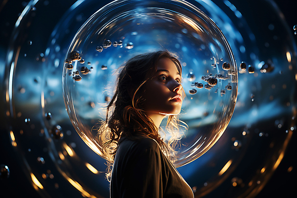 JPG 편집이미지 여자 미래 한명 상반신 성인 빛 어둠 물방울 원형 신비 디지털합성 가상공간 의료성형뷰티 몽환 증강현실 성인여자한명만 이미지편집 편집실사 AI인물포토 AI콘텐츠 도형 1 컨셉 사람 CG 여자한명만 성인여자만 파일형식 AI포토
