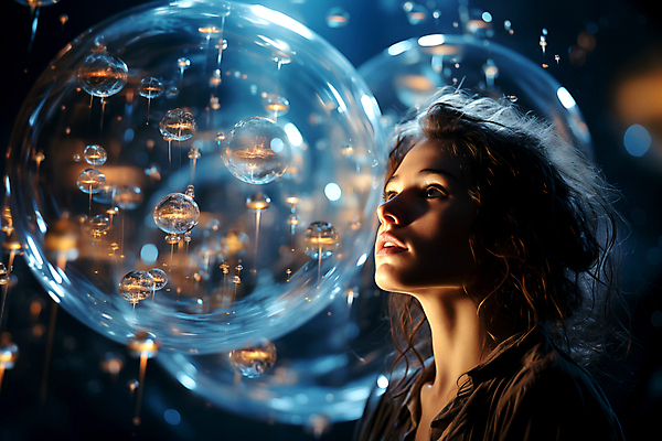 JPG 편집이미지 여자 미래 한명 상반신 성인 빛 어둠 물방울 원형 신비 디지털합성 가상공간 의료성형뷰티 몽환 증강현실 성인여자한명만 이미지편집 편집실사 AI인물포토 AI콘텐츠 도형 1 컨셉 사람 CG 여자한명만 성인여자만 파일형식 AI포토