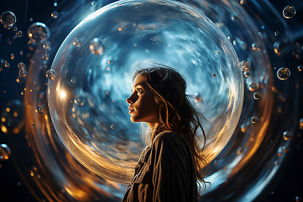 JPG 편집이미지 여자 미래 한명 상반신 성인 빛 어둠 물방울 원형 신비 디지털합성 가상공간 의료성형뷰티 몽환 증강현실 성인여자한명만 이미지편집 편집실사 AI인물포토 AI콘텐츠 도형 1 컨셉 사람 CG 여자한명만 성인여자만 파일형식 AI포토