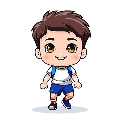 전신 캐릭터 남자 어린이 가방 일러스트 한명 미소 웃음 소년 운동복 달리기 육상스포츠 매기 러닝 소년한명만 일러캐릭터 AI파일 1 잡화 옷 스포츠 모션 표정 사람 남자한명만 소년만 파일형식 벡터