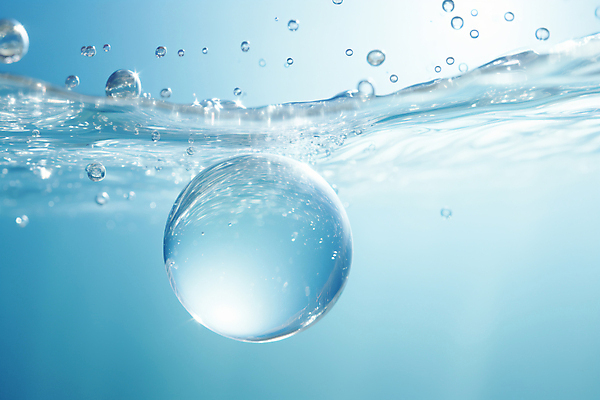 JPG 편집이미지 하늘색 백그라운드 사람없음 물 수중 거품 물방울 물기포 잔물결 편집실사 AI컴퓨터그래픽 AI콘텐츠 자연요소 물결 파란색 CG 파일형식