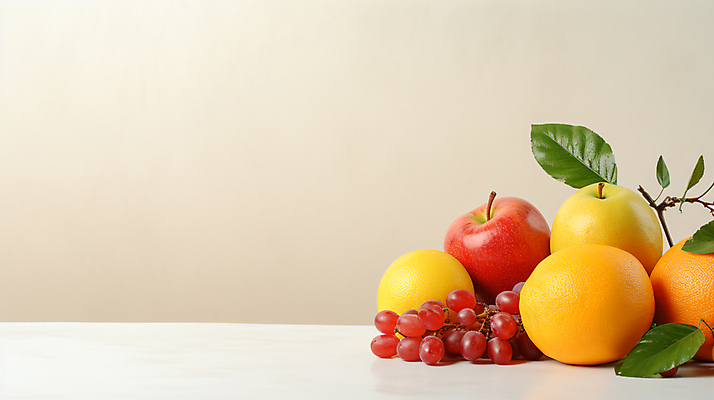 JPG 편집이미지 잎 오렌지 과일 포도 사람없음 다양 신선 사과 카피스페이스 편집실사 AI포토 AI콘텐츠 식물 다수 공백 CG 파일형식