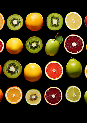 JPG 편집이미지 잎 오렌지 과일 단면 키위 사람없음 하이앵글 다양 신선 편집실사 AI포토 AI콘텐츠 식물 뷰포인트 다수 CG 파일형식