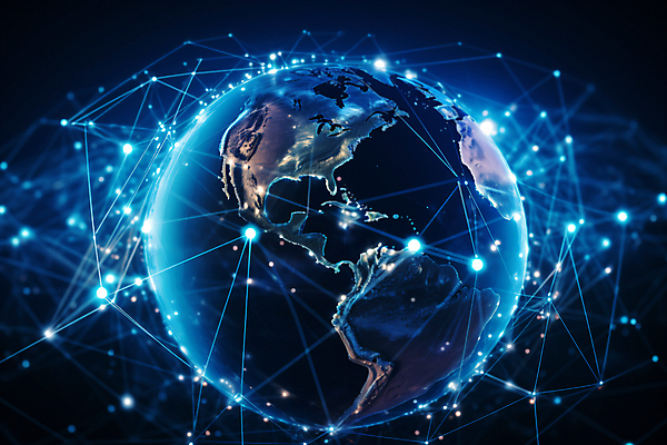 JPG 편집이미지 지구 사람없음 그래픽 세계 글로벌 네트워크 연결 디지털합성 홀로그램 이미지편집 편집실사 AI컴퓨터그래픽 AI콘텐츠 CG 파일형식