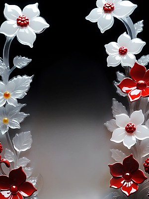 JPG 편집이미지 꽃 유리 사람없음 디지털합성 겨울꽃 카피스페이스 편집소스 편집실사 AI포토 AI콘텐츠 식물 겨울 재질 공백 CG 파일형식