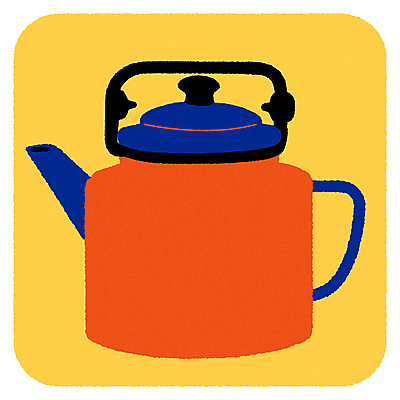 일러스트 티타임 사람없음 노란색 빈티지 낙서 찻주전자 미니멀 키치 국내일러스트 AI파일 컬러 컨셉 주전자 휴식 파일형식 벡터