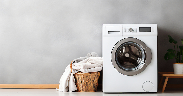 JPG 식물 편집이미지 화분 가사 탁자 실내 사람없음 인테리어 깨끗함 공간 빨래 천 디지털합성 세탁기 드럼세탁기 빨래바구니 빨랫감 세탁실 편집실사 AI포토 AI콘텐츠 디자인 가구 컨셉 내부 바구니 가전제품 직물 CG 파일형식