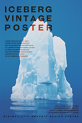 PSD 포스터 겨울 일러스트 자연 타이포그라피 사람없음 파란색 추위 빙하 국내일러스트 문자 계절 컬러 생태계 파일형식