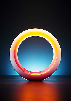 JPG 편집이미지 사람없음 빛 컬러풀 조형물 원형 고리 디지털합성 네온 그라데이션 편집소스 이미지편집 편집실사 AI컴퓨터그래픽 AI콘텐츠 도형 컬러 미술 CG 파일형식