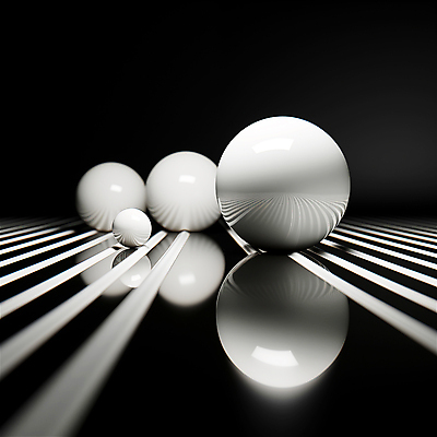 JPG 편집이미지 사람없음 조형물 반사 검은색 공간 흰색 구슬 디지털합성 조형 편집소스 이미지편집 편집실사 AI컴퓨터그래픽 AI콘텐츠 컬러 미술 CG 파일형식