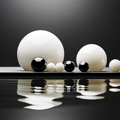 JPG 편집이미지 사람없음 조형물 반사 검은색 공간 흰색 구슬 디지털합성 조형 편집소스 이미지편집 편집실사 AI컴퓨터그래픽 AI콘텐츠 컬러 미술 CG 파일형식