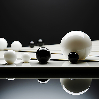 JPG 편집이미지 사람없음 조형물 반사 검은색 공간 흰색 구슬 디지털합성 조형 편집소스 이미지편집 편집실사 AI컴퓨터그래픽 AI콘텐츠 컬러 미술 CG 파일형식