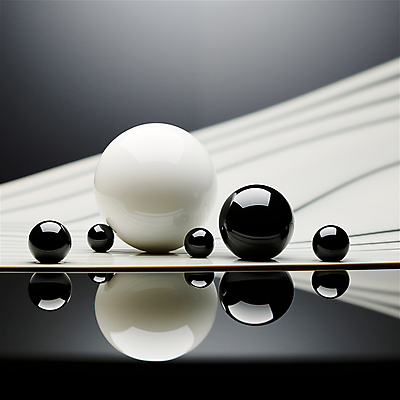 JPG 편집이미지 사람없음 조형물 반사 검은색 공간 흰색 구슬 디지털합성 조형 편집소스 이미지편집 편집실사 AI컴퓨터그래픽 AI콘텐츠 컬러 미술 CG 파일형식