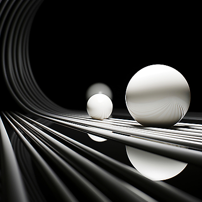 JPG 편집이미지 사람없음 조형물 반사 검은색 공간 흰색 구슬 디지털합성 조형 편집소스 이미지편집 편집실사 AI컴퓨터그래픽 AI콘텐츠 컬러 미술 CG 파일형식