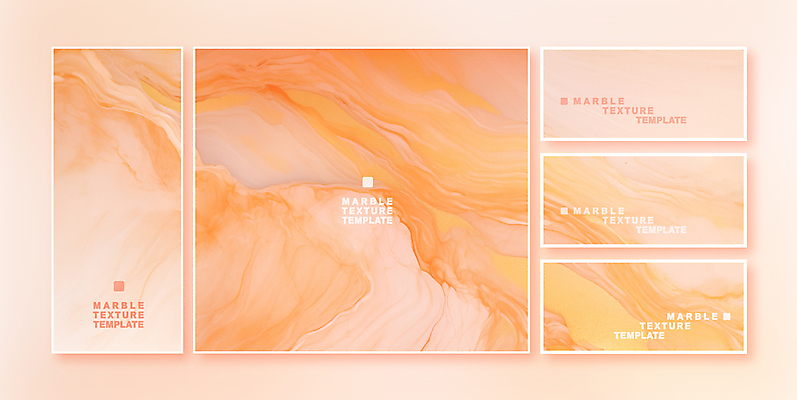 템플릿 배너 백그라운드 사람없음 세트 엽서 초대장 대리석 결 피치퍼즈 이미지템플릿 AI파일 무늬 재료 카드_감사 편지 파일형식 벡터 트렌드컬러