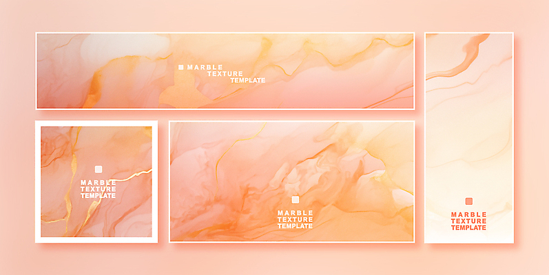 템플릿 배너 백그라운드 사람없음 세트 엽서 초대장 대리석 결 피치퍼즈 이미지템플릿 AI파일 무늬 재료 카드_감사 편지 파일형식 벡터 트렌드컬러