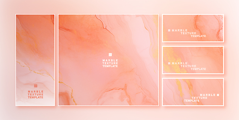 템플릿 배너 백그라운드 사람없음 세트 엽서 초대장 대리석 결 피치퍼즈 이미지템플릿 AI파일 무늬 재료 카드_감사 편지 파일형식 벡터 트렌드컬러