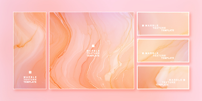 템플릿 배너 백그라운드 사람없음 세트 엽서 초대장 대리석 결 피치퍼즈 이미지템플릿 AI파일 무늬 재료 카드_감사 편지 파일형식 벡터 트렌드컬러