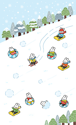 PSD 나무 캐릭터 일러스트 스키 눈꽃 앉기 사람없음 설원 흰색 눈 토끼캐릭터 썰매 눈덩이 구르기 스키타기 국내일러스트 일러캐릭터 자연요소 식물 컬러 동물캐릭터 모션 날씨 겨울스포츠 눈_날씨 토끼 파일형식
