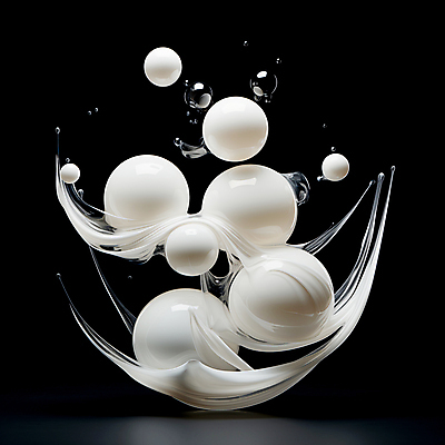 JPG 편집이미지 백그라운드 사람없음 흰색 물방울 원형 구슬 디지털합성 편집소스 이미지편집 편집실사 AI컴퓨터그래픽 AI콘텐츠 도형 컬러 CG 파일형식