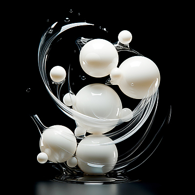 JPG 편집이미지 백그라운드 사람없음 흰색 물방울 원형 구슬 디지털합성 편집소스 이미지편집 편집실사 AI컴퓨터그래픽 AI콘텐츠 도형 컬러 CG 파일형식