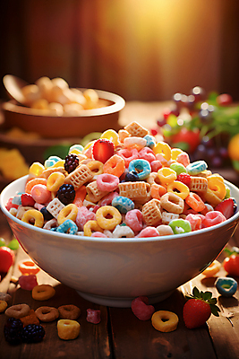 JPG 편집이미지 그릇 백그라운드 사람없음 컬러풀 다양 아침식사 시리얼 가득함 담기 베리 편집실사 AI포토 AI콘텐츠 식기 음식 컬러 다수 과일 모션 식사 CG 파일형식