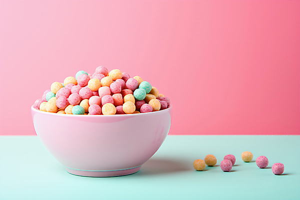 JPG 편집이미지 그릇 백그라운드 사람없음 컬러풀 시리얼 편집실사 AI포토 AI콘텐츠 식기 음식 컬러 CG 파일형식