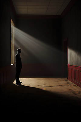 JPG 전신 편집이미지 남자 창문 실내 한명 서기 성인 빛 어둠 공간 방 고독 혼자 성인남자한명만 편집실사 AI인물포토 AI콘텐츠 1 감정 모션 사람 내부 CG 남자한명만 성인남자만 파일형식 AI포토