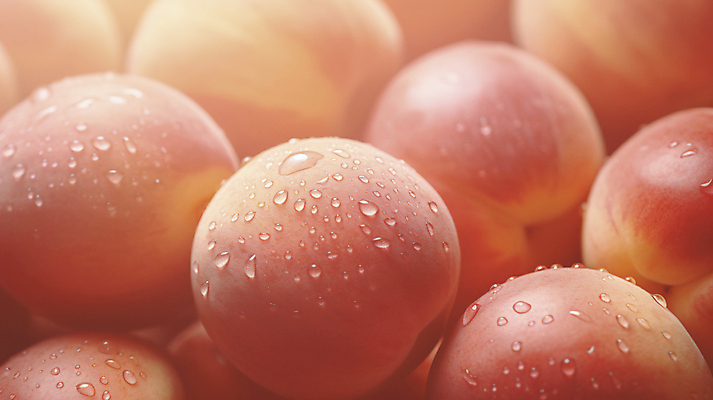 JPG 편집이미지 백그라운드 사람없음 수분 가득함 디지털합성 복숭아 트렌드컬러 피치퍼즈 편집실사 AI포토 AI콘텐츠 컬러 과일 CG 파일형식