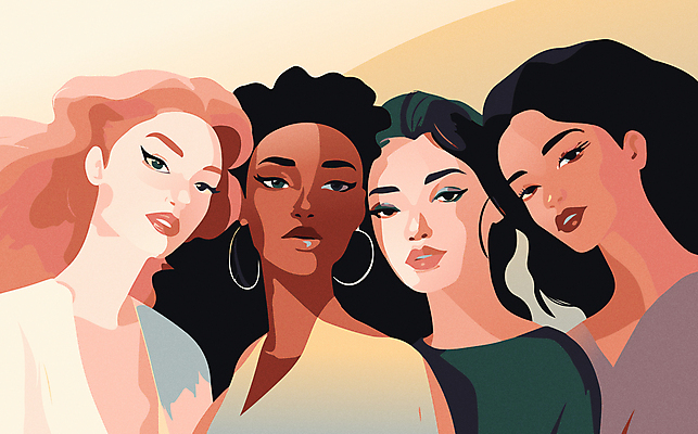 외국인 백인 모델 응시 여자 흑인 일러스트 무표정 동양인 여러명 상반신 성인 글로벌 뷰티 우아함 다인종 초상화 성인여자만 국내일러스트 AI파일 서양인 시선 감정 다수 컨셉 표정 사람 인종 그림 여자만 성인만 파일형식 벡터