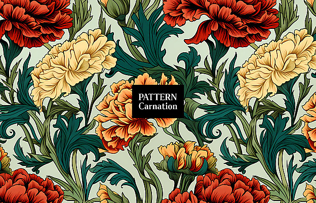 PSD 편집이미지 잎 패턴 사람없음 빨간색 노란색 패턴백그라운드 카네이션 이미지편집 식물 꽃 컬러 백그라운드 무늬 파일형식