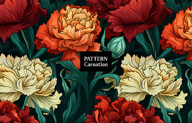 PSD 편집이미지 잎 패턴 사람없음 빨간색 노란색 패턴백그라운드 카네이션 이미지편집 식물 꽃 컬러 백그라운드 무늬 파일형식